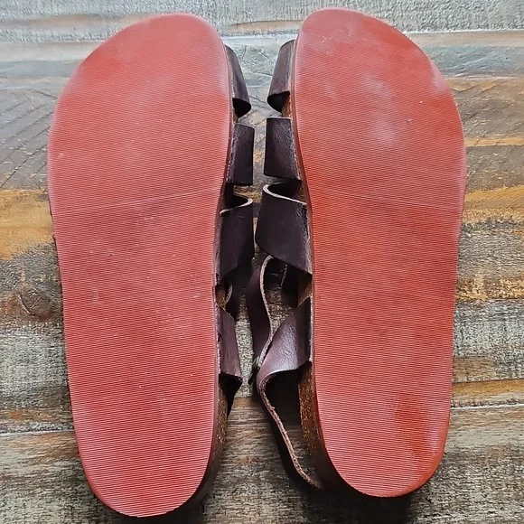 Polo by Ralph Lauren Dark Brown Leather Sandals display picture 1